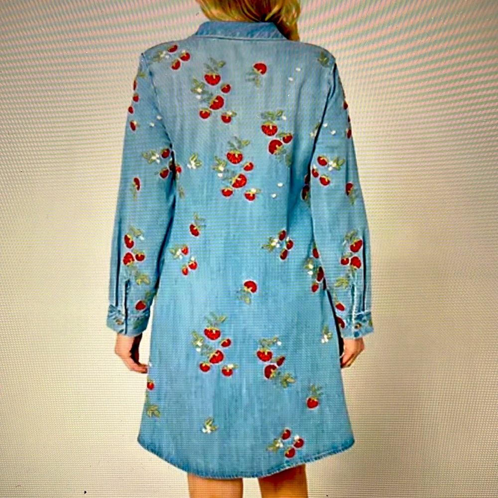 Driftwood Jeans Strawberry Embroidery Dress - Picture 2 of 12